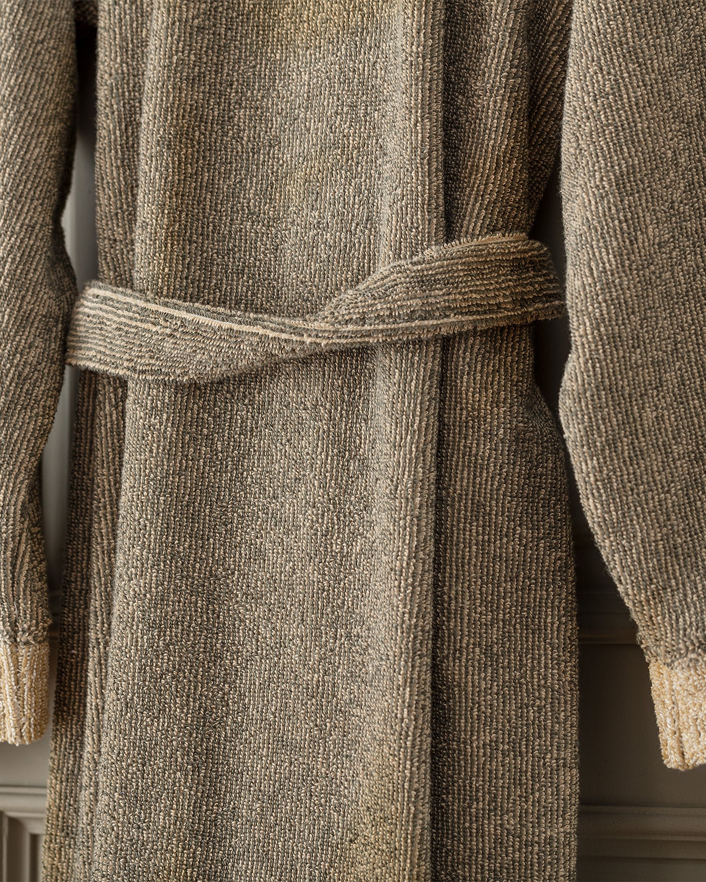 Rick İpliği Boyalı Unisex Şalyaka Bornoz - Madame Coco JO