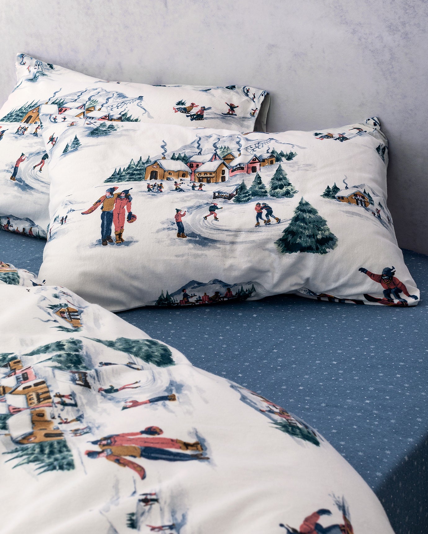 Boone Super King Flannel Duvet Cover Set - Madame Coco JO