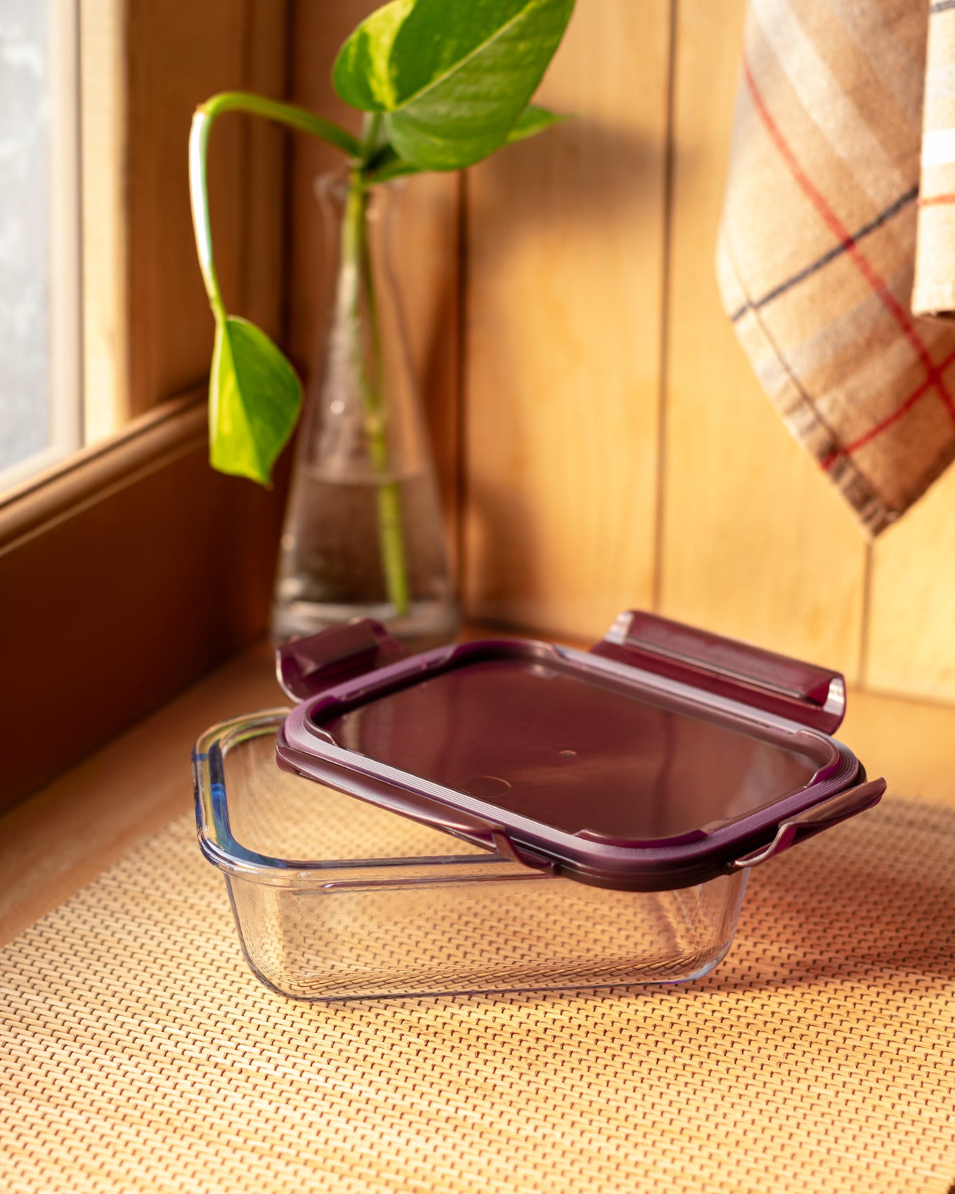 Modena Rectangle Borosilicate Glass Storage Container With Lid - 65ml - Madame Coco JO