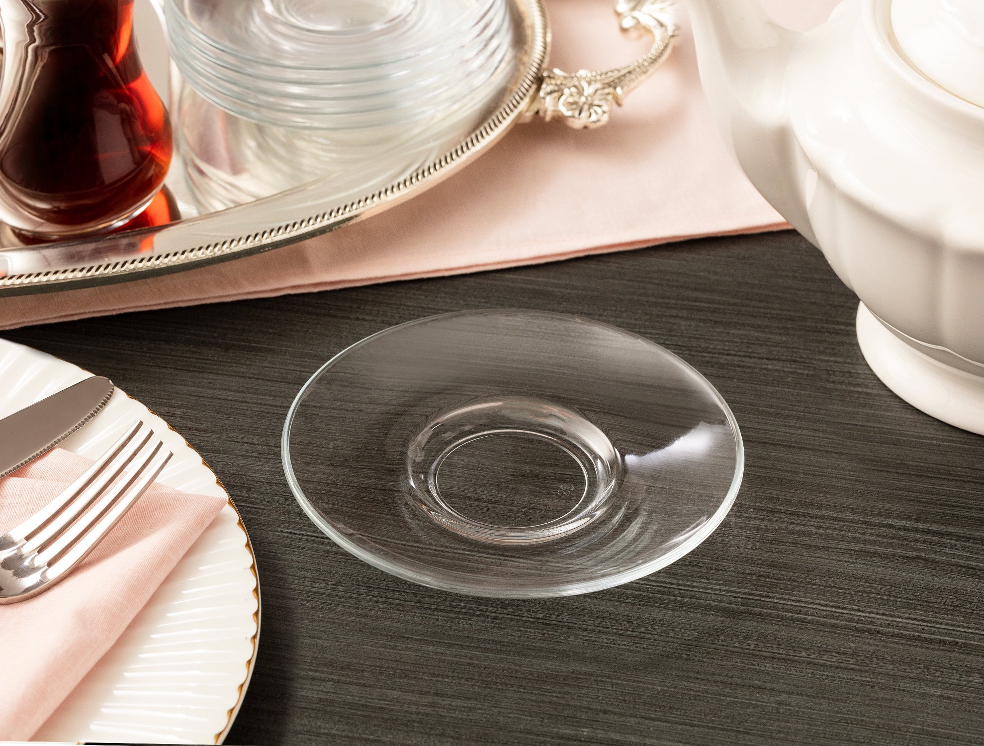 Thierry 6-piece Tea Glass Saucer - Madame Coco JO