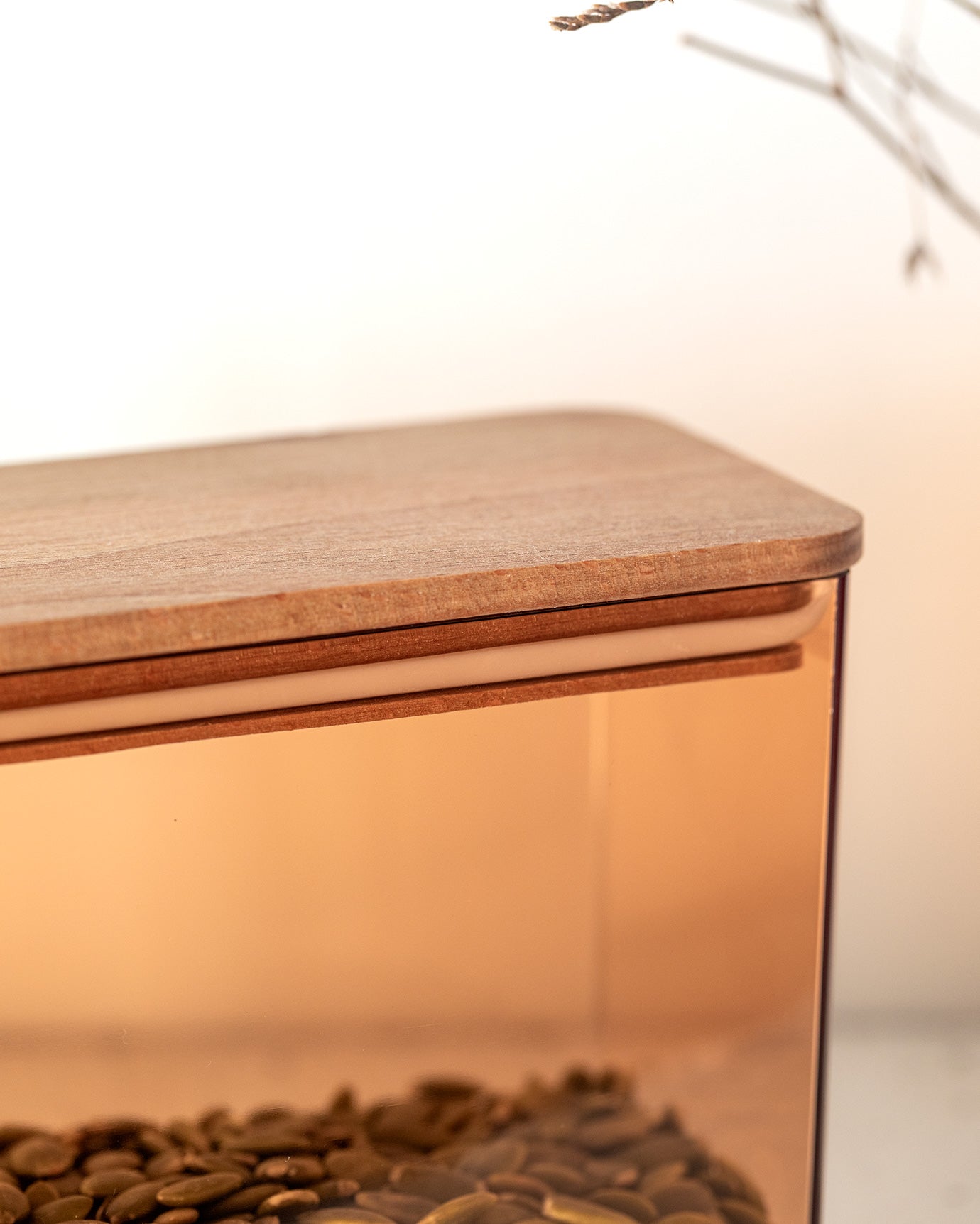 Storage Box With Wooden Lid 1200ml - Madame Coco JO