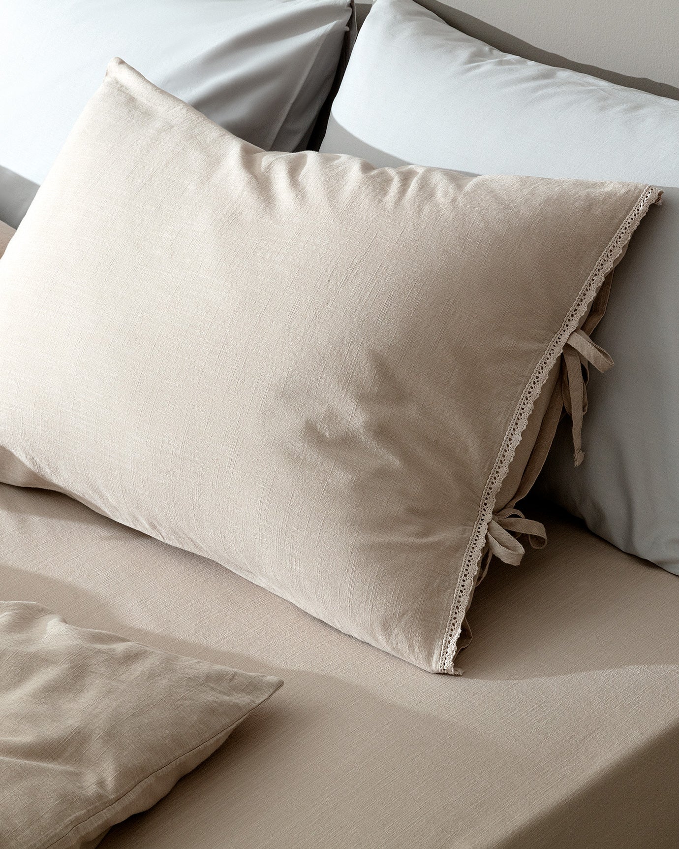 Tracey King Size Linen Look Washed Duvet Cover Set - Madame Coco JO