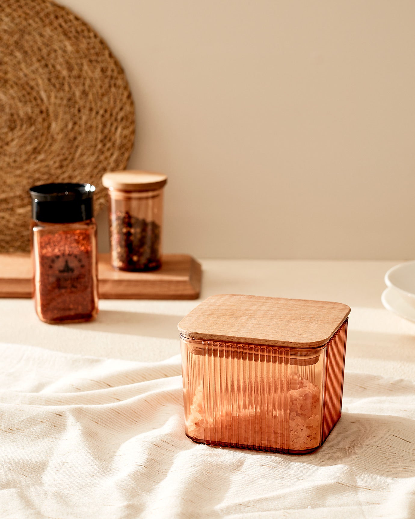 Storage Box With Wooden Lid 500ml - Madame Coco JO