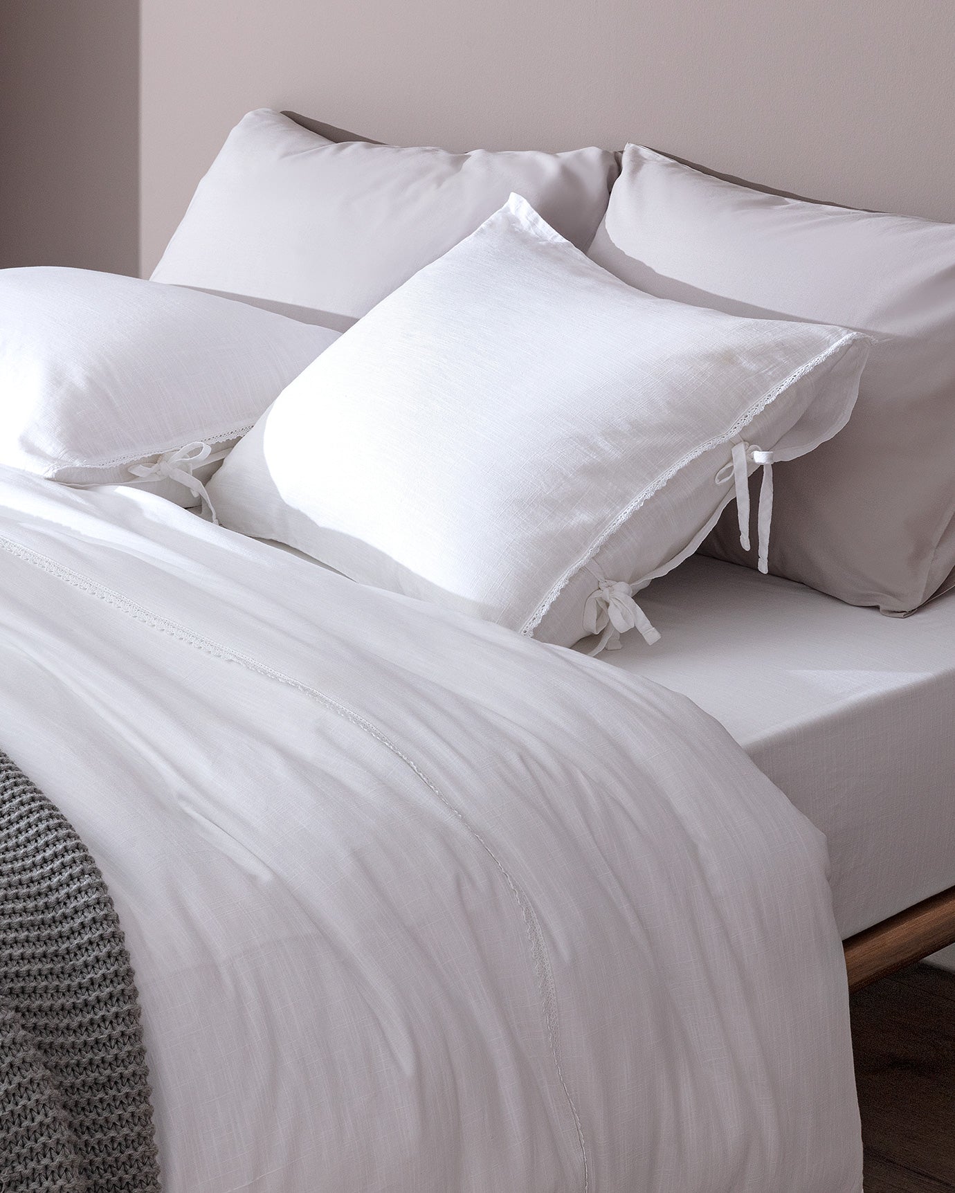 Tracey Family Size Linen Look Washed Duvet Cover Set - Madame Coco JO