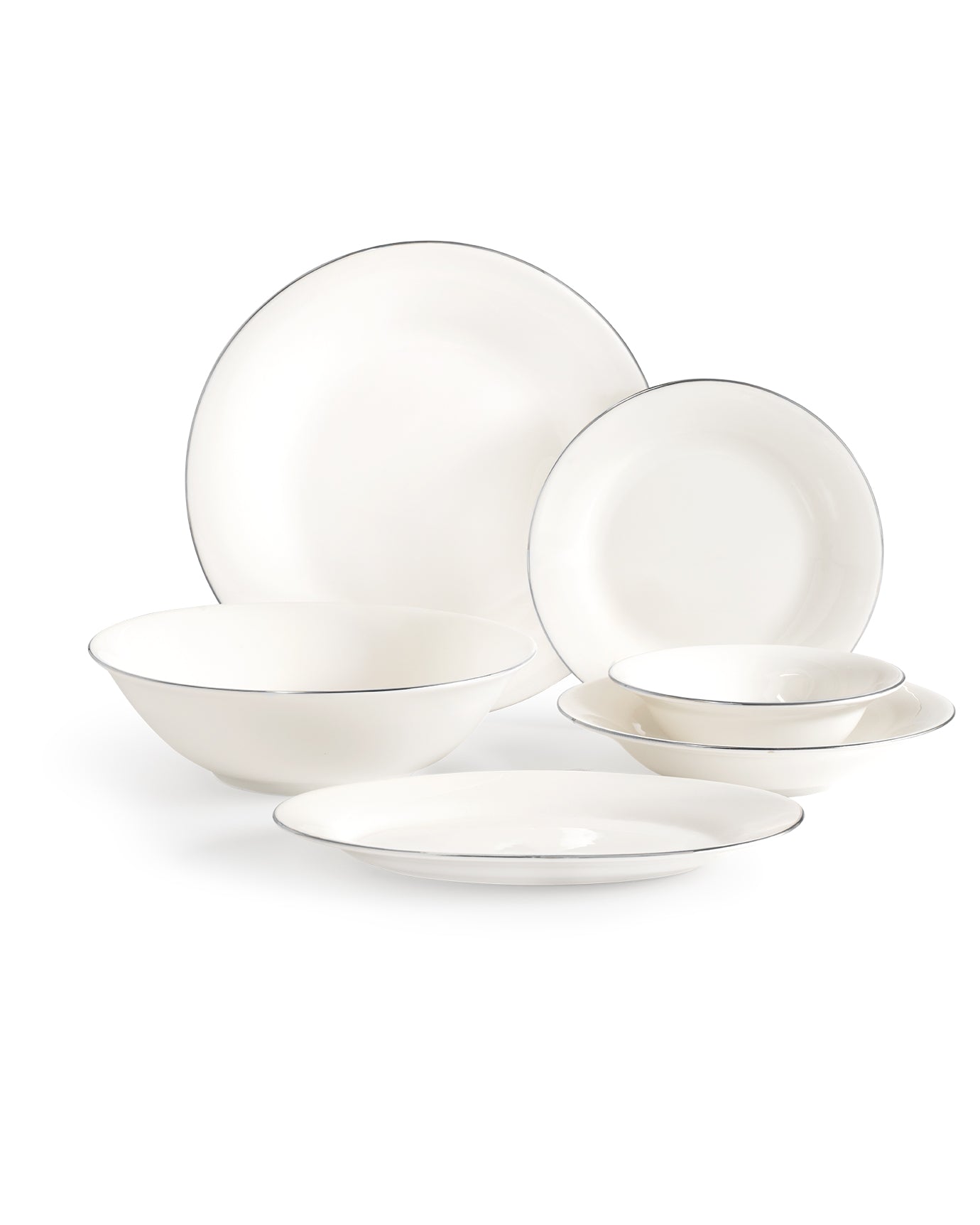 Solara 27 Piece Dinner Set Gold/platinum - Madame Coco JO