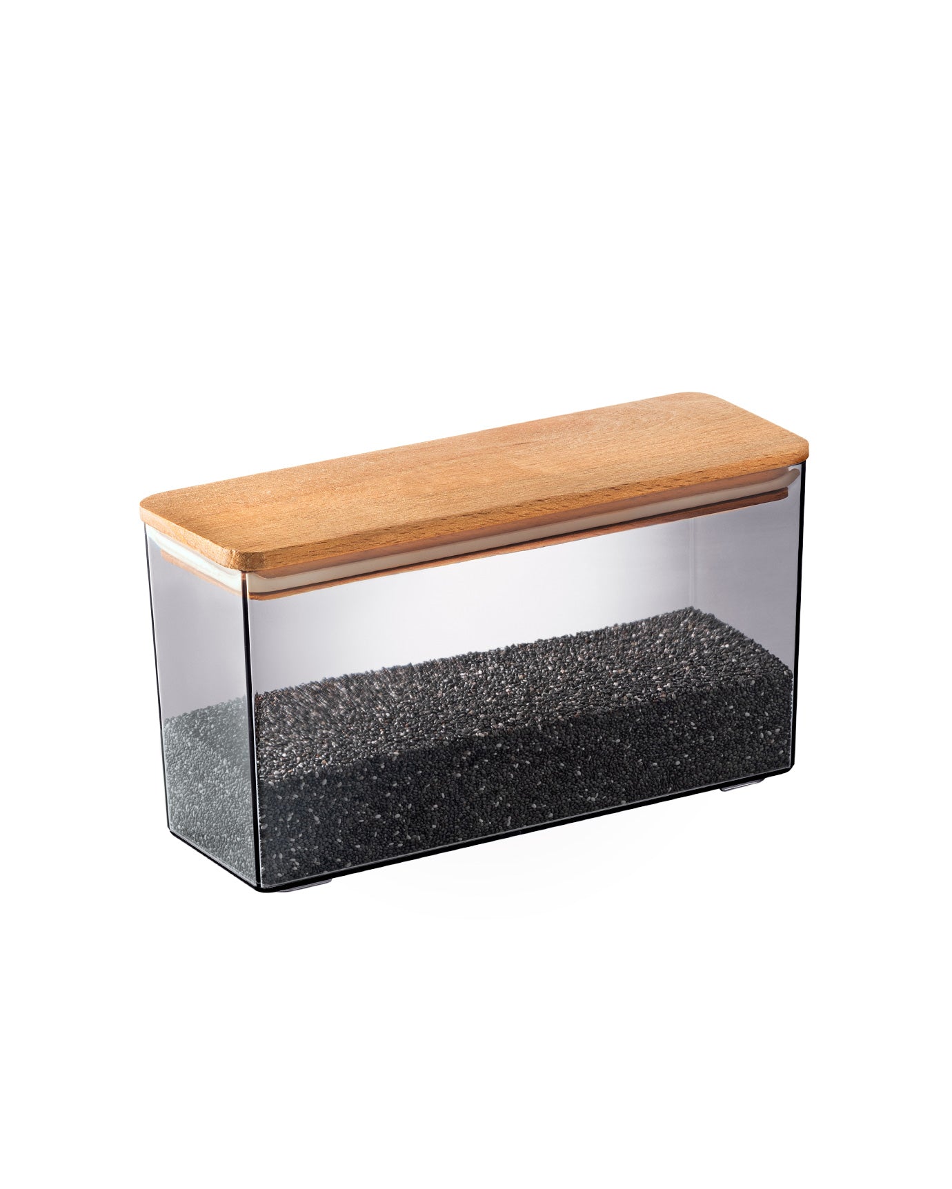 Storage Box With Wooden Lid 1200ml - Madame Coco JO