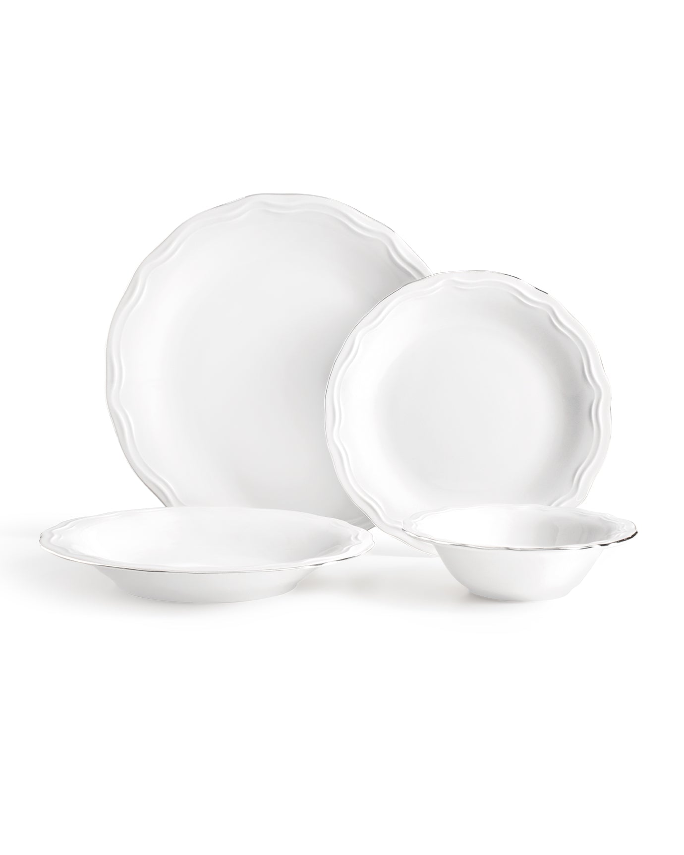 Viola 24 Piece Dinner Set Gold/platinum - Madame Coco JO