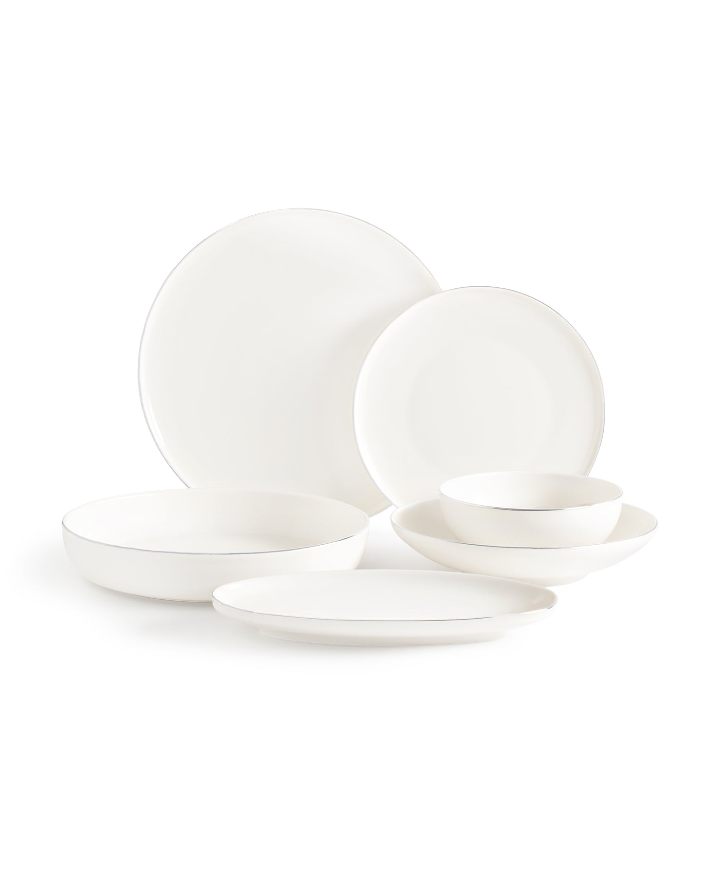 Mirage 27 Piece Dinner Set Gold/platinum - Madame Coco JO