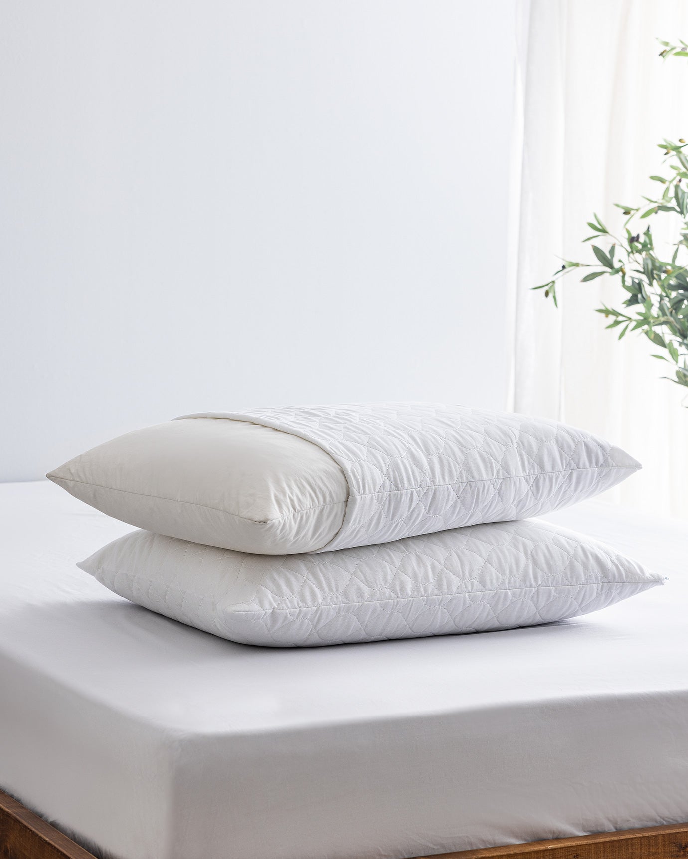 Crispy 2-pack Cotton Quilted Pillow Protector - Madame Coco JO