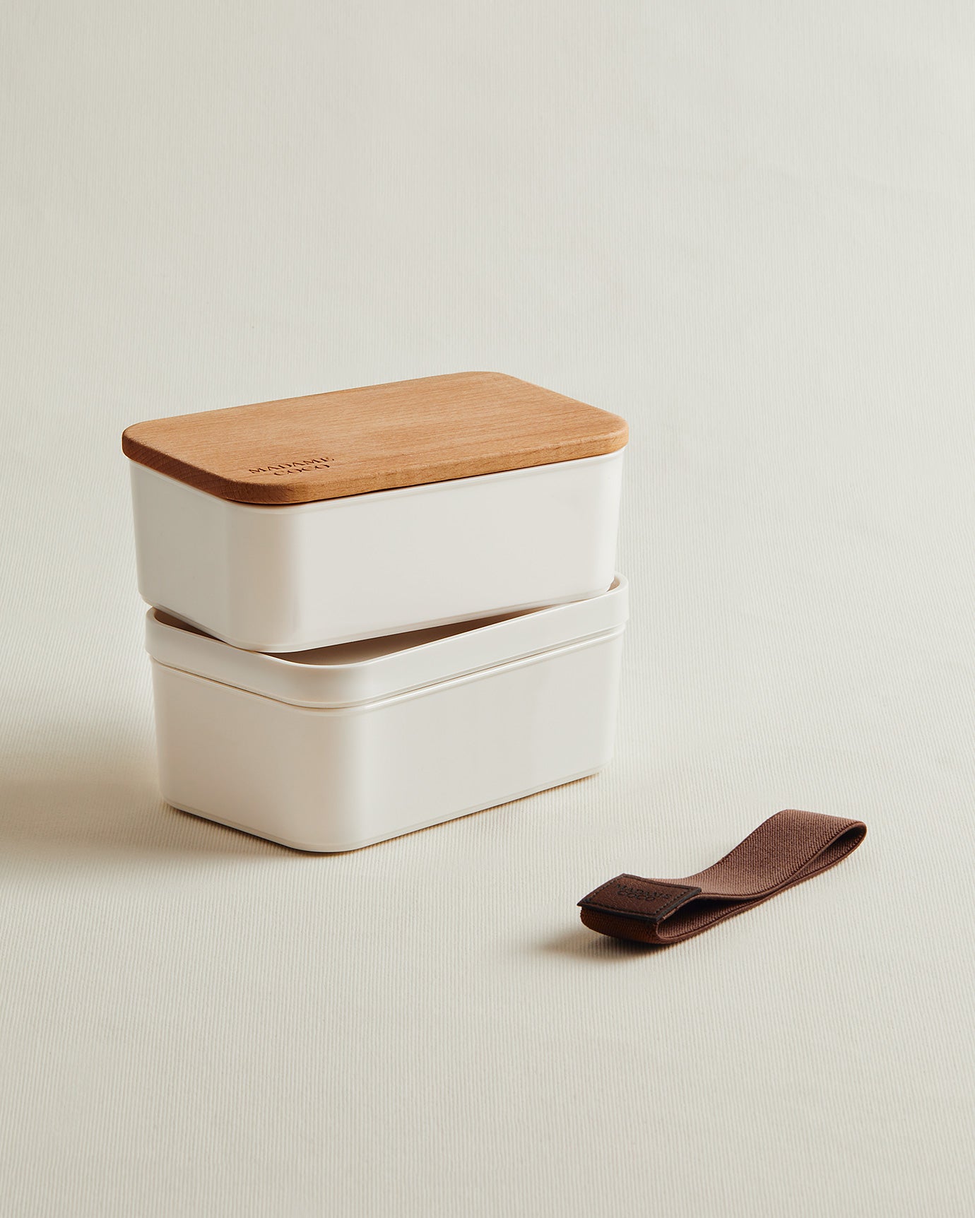 Storage Box With Wooden Lid 500ml 2pcs - Madame Coco JO