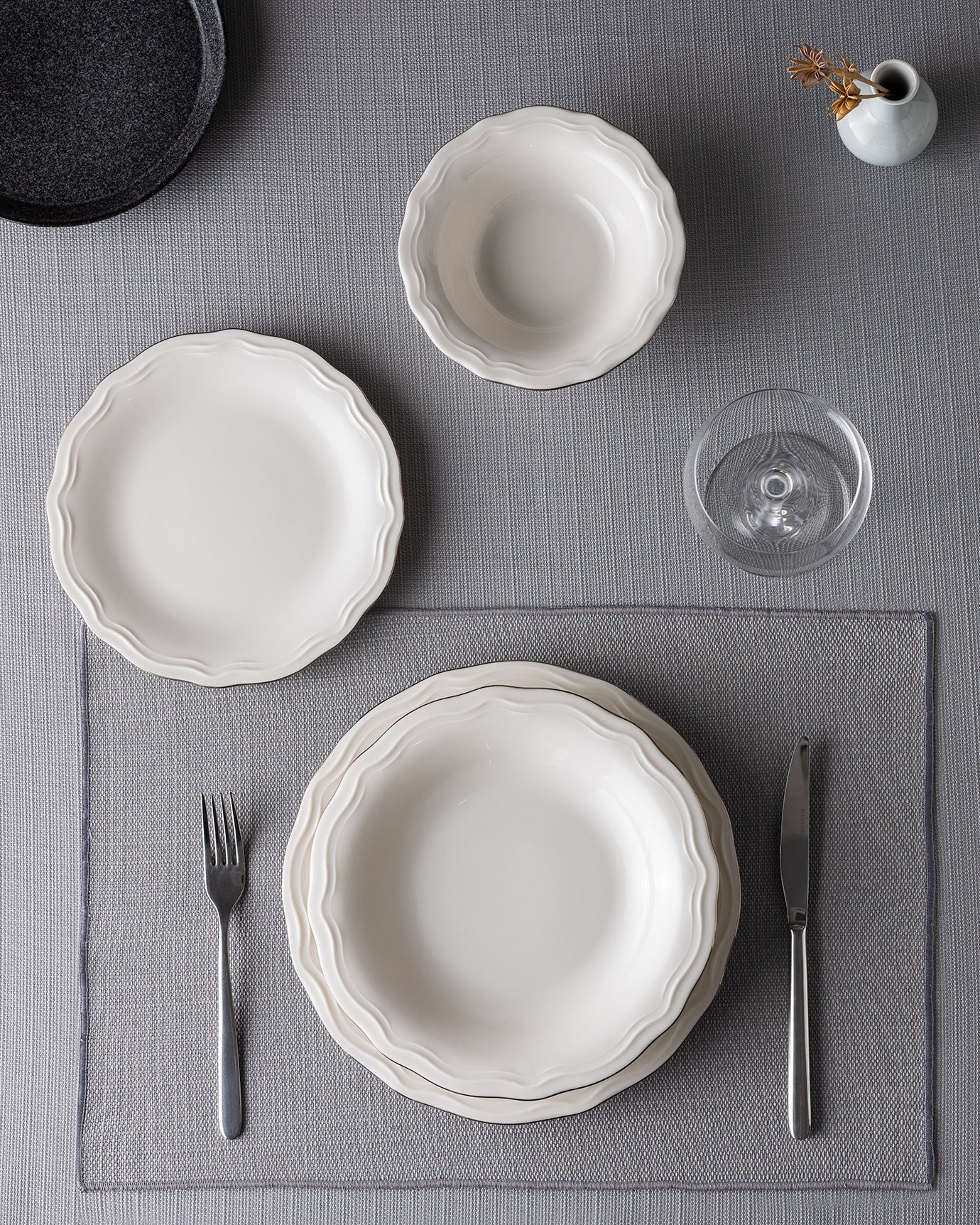 Viola 24 Piece Dinner Set Gold/platinum - Madame Coco JO