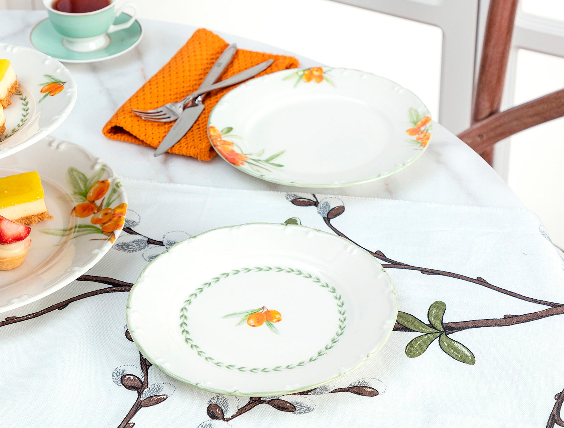 Eleagnus 6 Pcs Cake Plate Set - Madame Coco JO