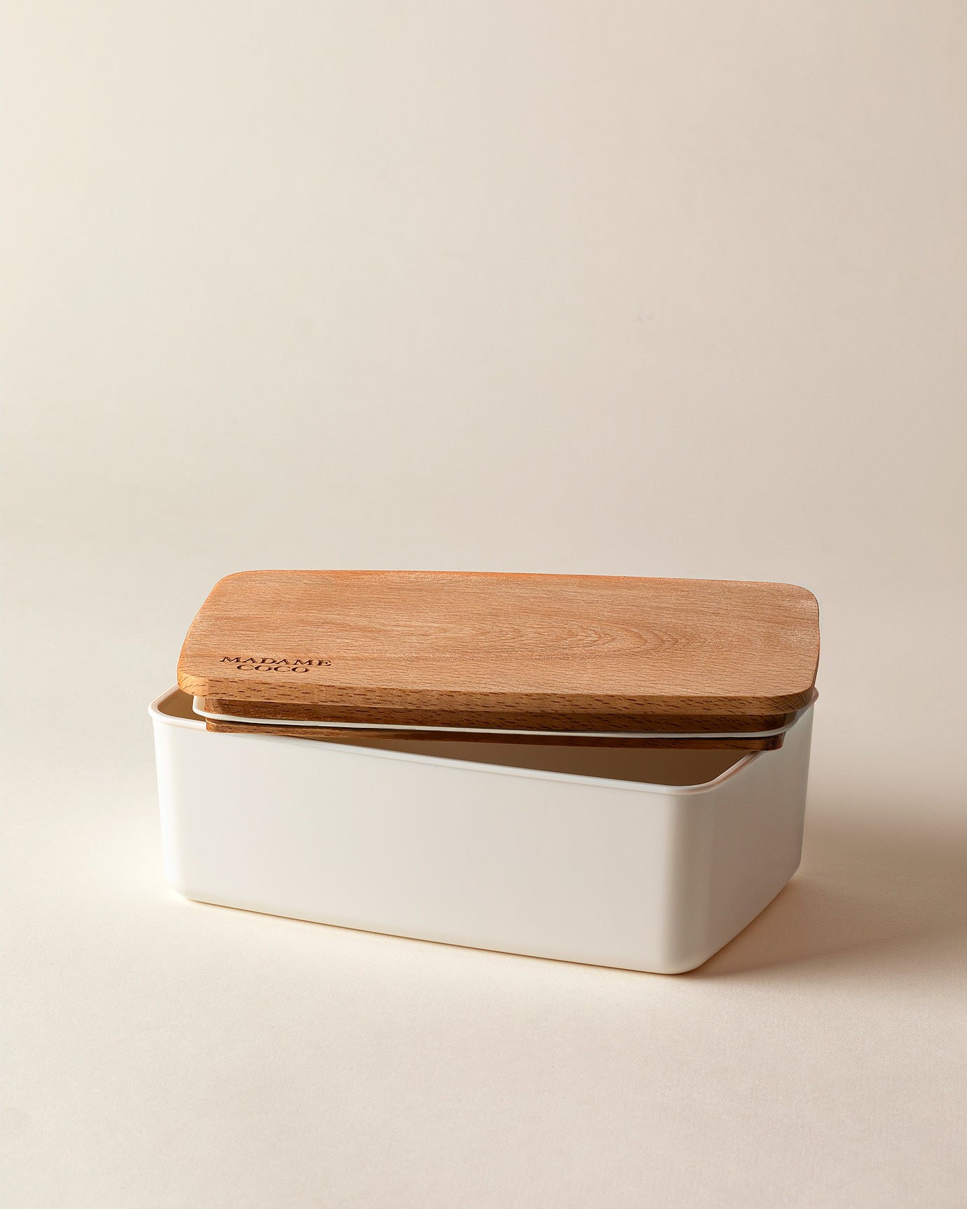 Storage Box With Wooden Lid 750ml - Madame Coco JO