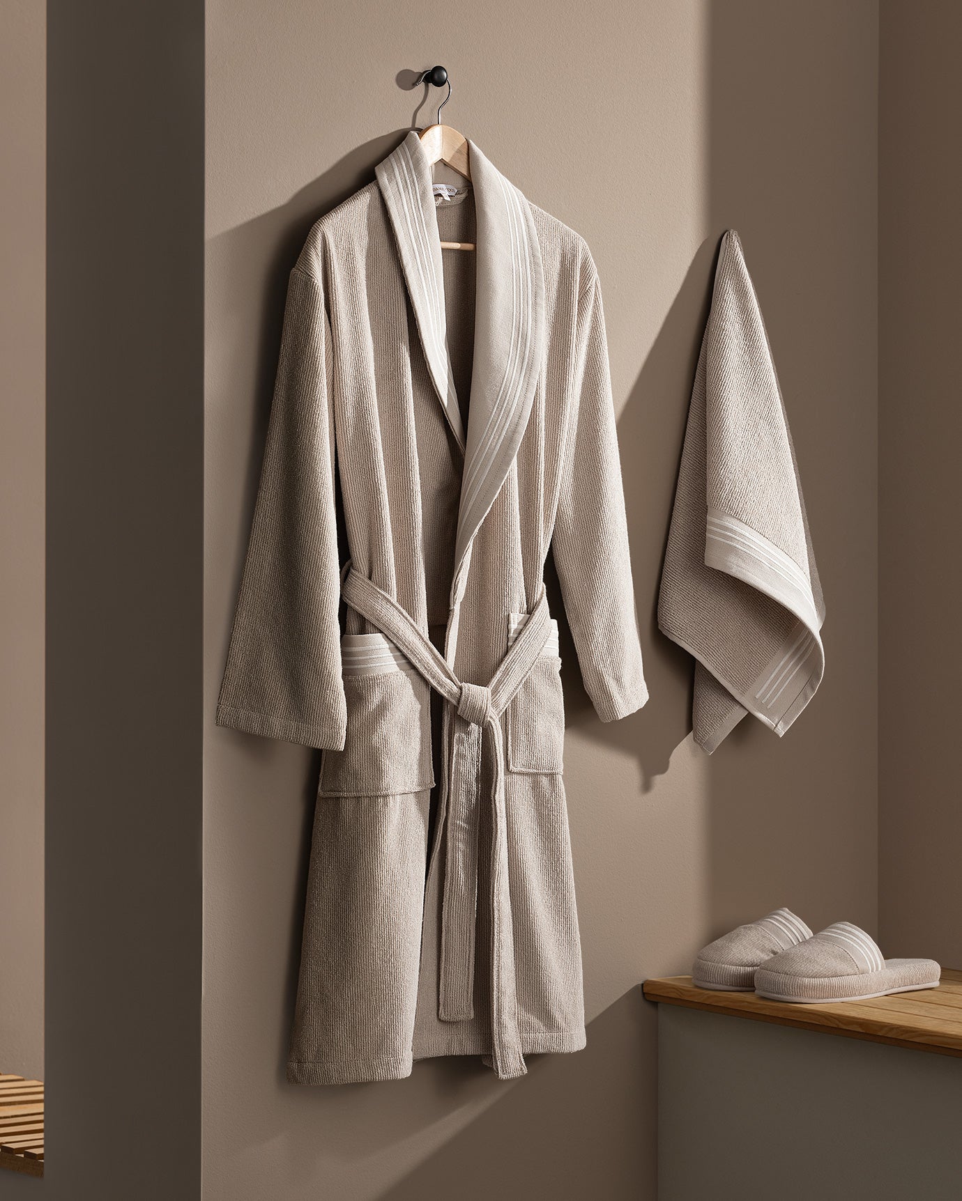 Delron Erkek Bornoz Set - Madame Coco JO