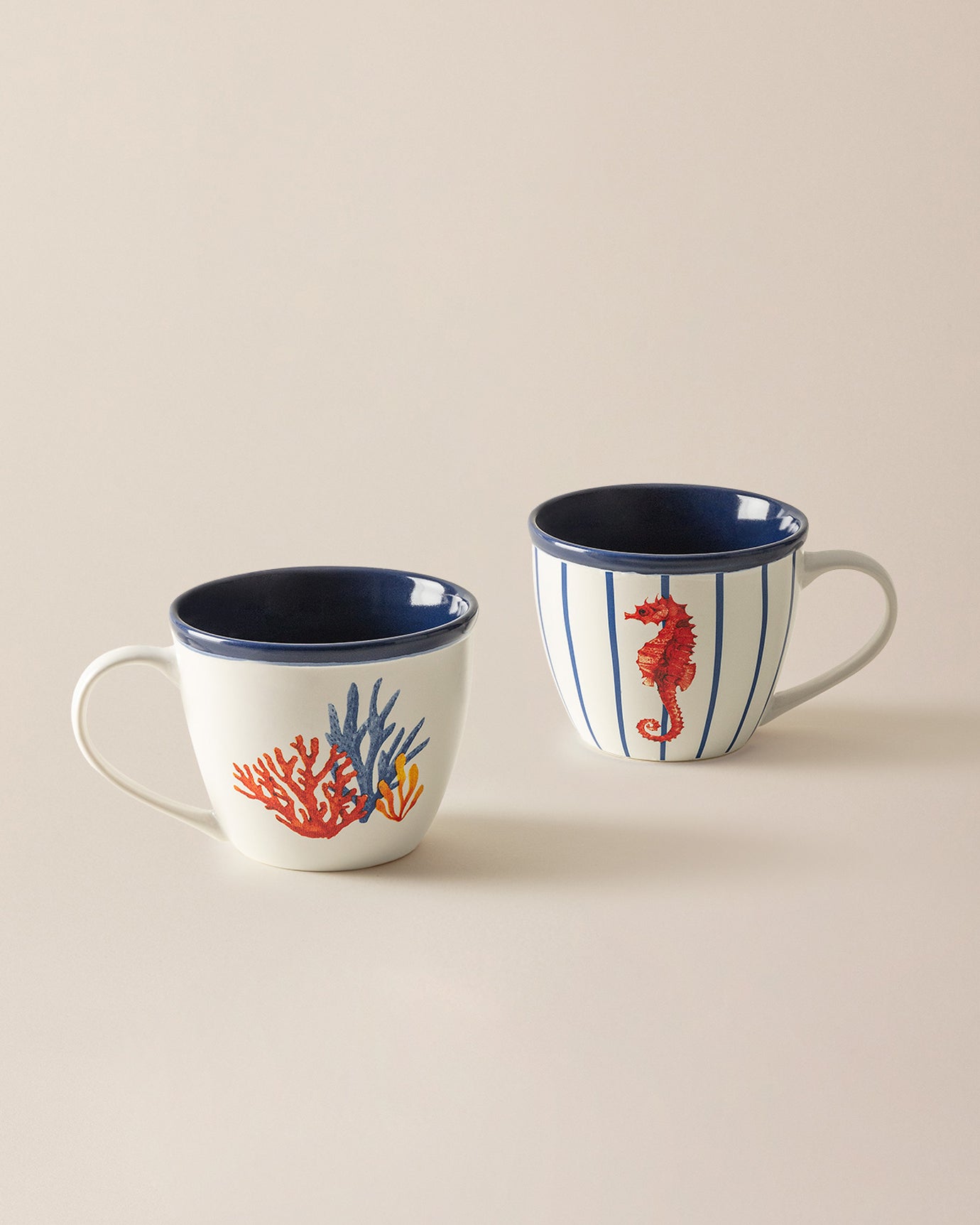 Marine Vague 2 Pcs Mug Set - Madame Coco JO