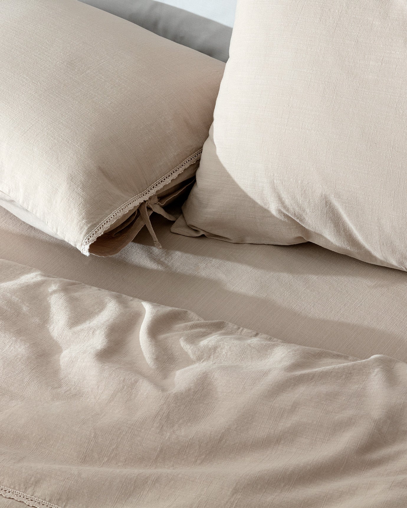 Tracey King Size Linen Look Washed Duvet Cover Set - Madame Coco JO