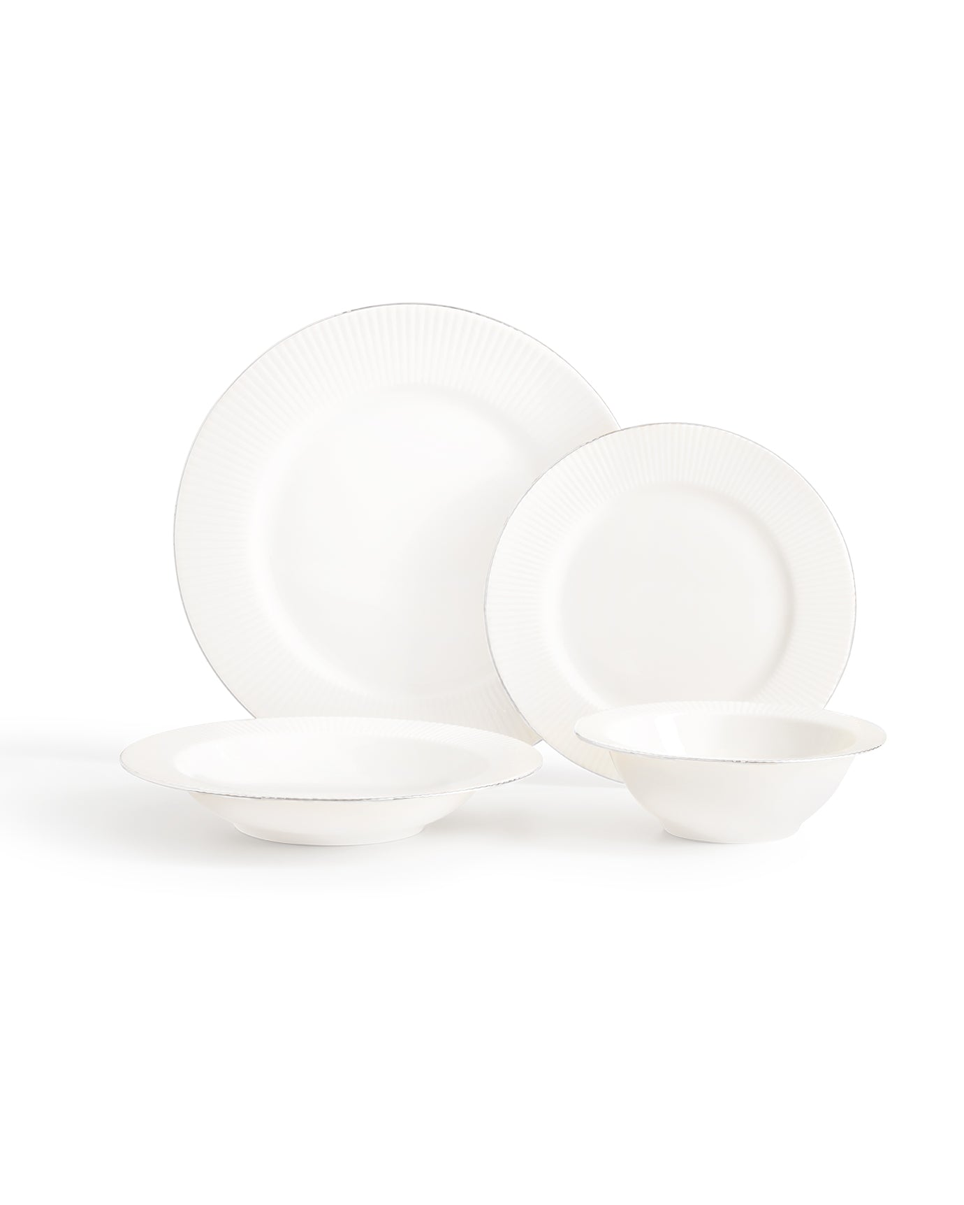 Grace 24 Piece Dinner Set Gold/platinum - Madame Coco JO