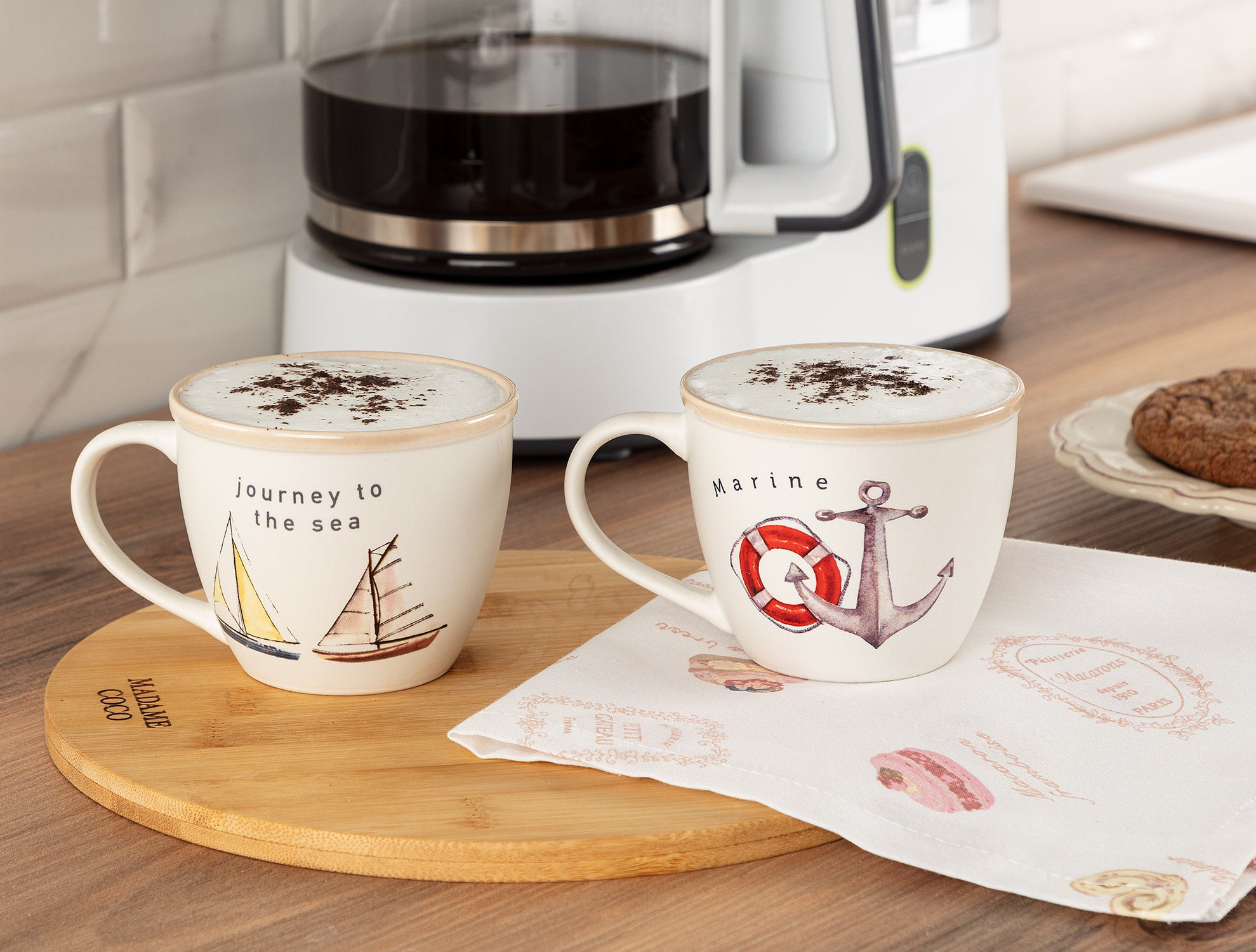 Marine Jardin 2 Pcs Mug Set - Madame Coco JO