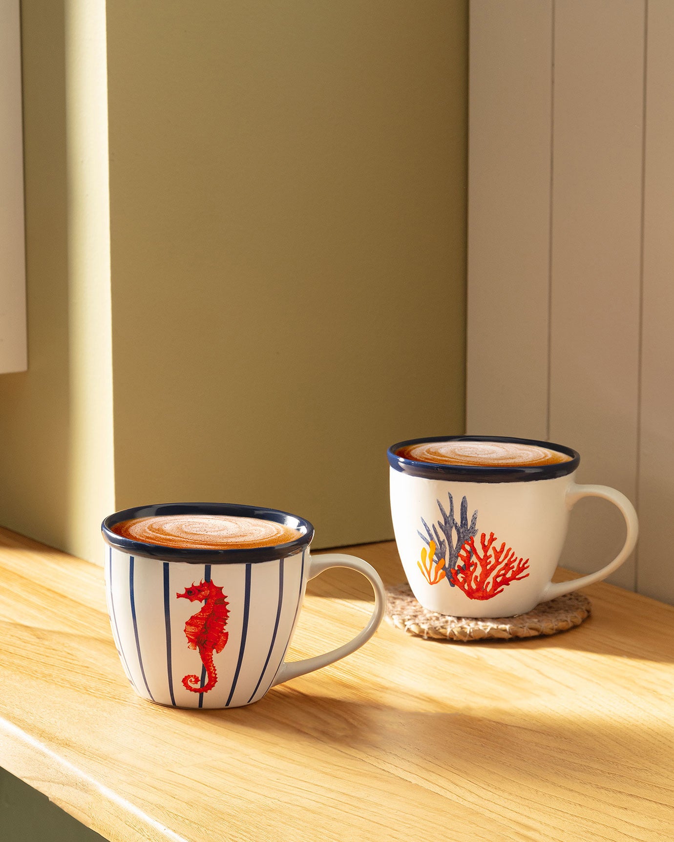 Marine Vague 2 Pcs Mug Set - Madame Coco JO