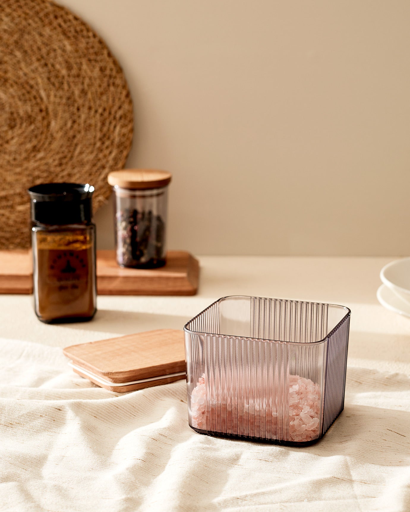Storage Box With Wooden Lid 500ml - Madame Coco JO