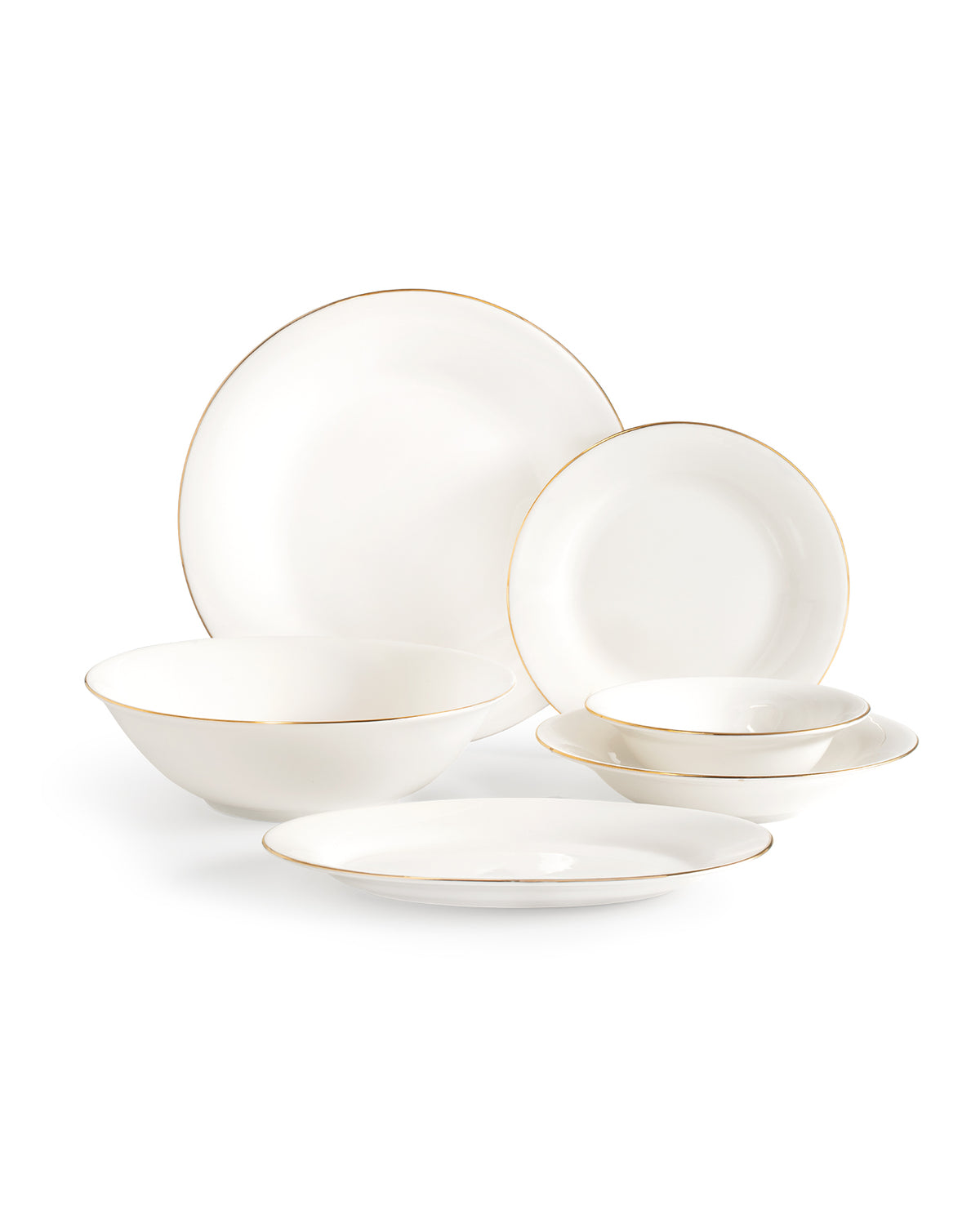 Solara 27 Piece Dinner Set Gold/platinum - Madame Coco JO