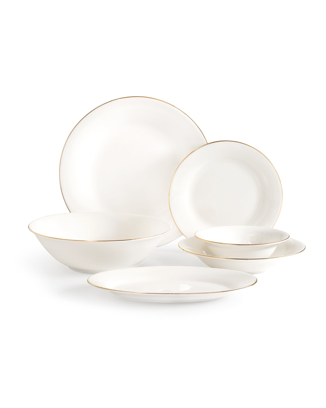 Solara 27 Piece Dinner Set Gold/platinum - Madame Coco JO