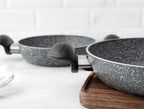 Gordes Granite Look Shallow Pan Set 2 Pieces - Madame Coco JO