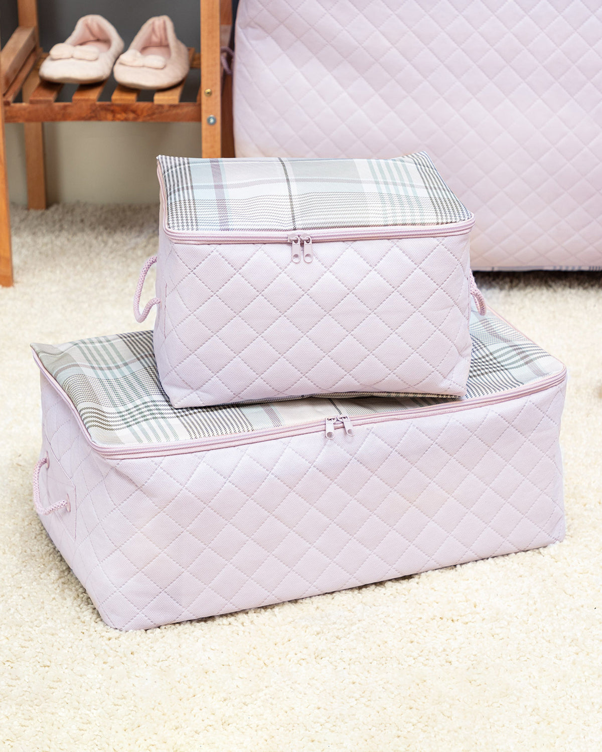 Luisa Quilted Printed Storage Bag - Madame Coco JO