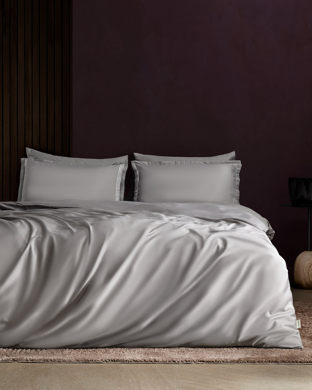 Clarette Double Size Bamboo Satin Duvet Cover Set - Madame Coco JO