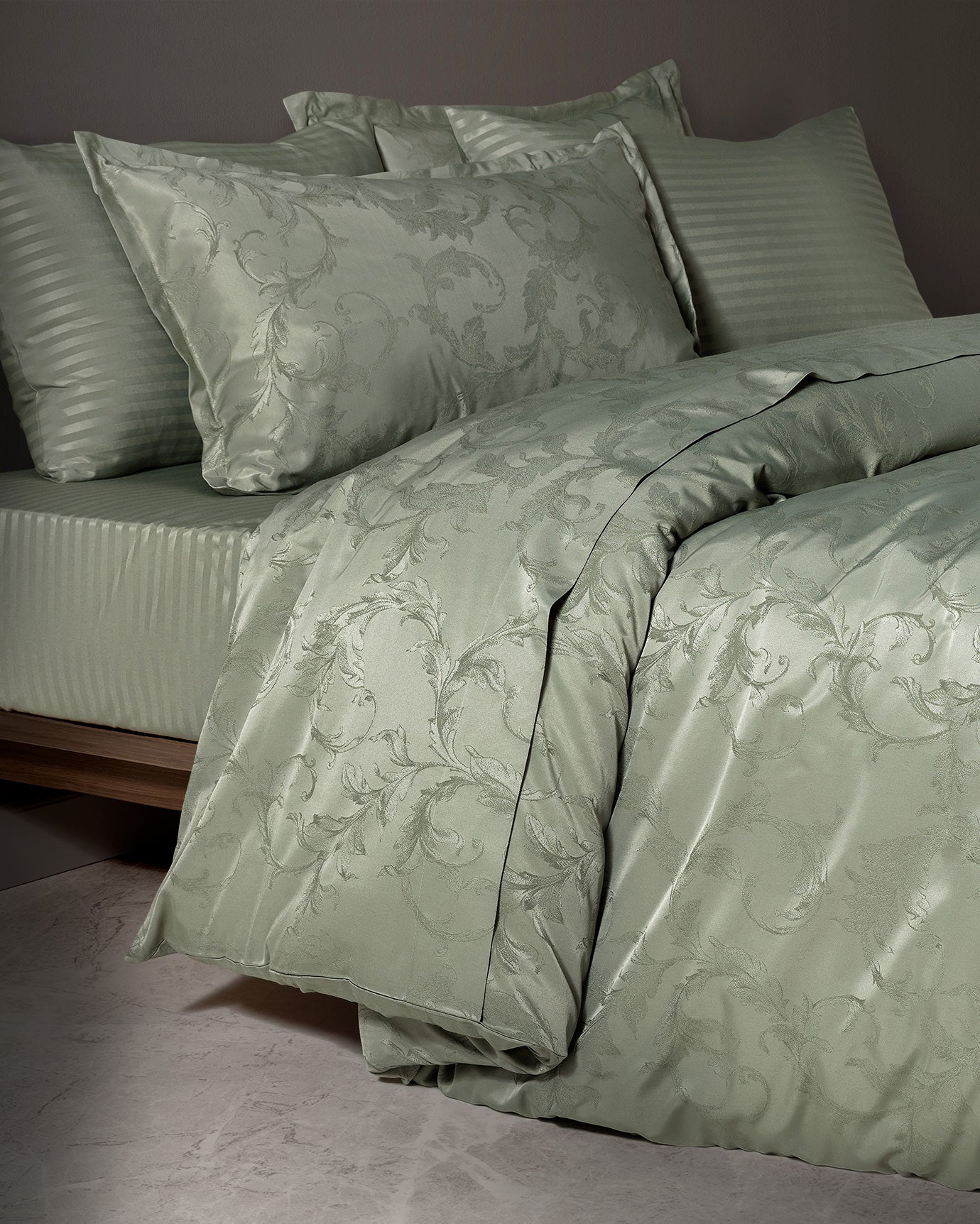 Blaye Double Size Duvet Cover Set - Jacquard Satin - Madame Coco JO