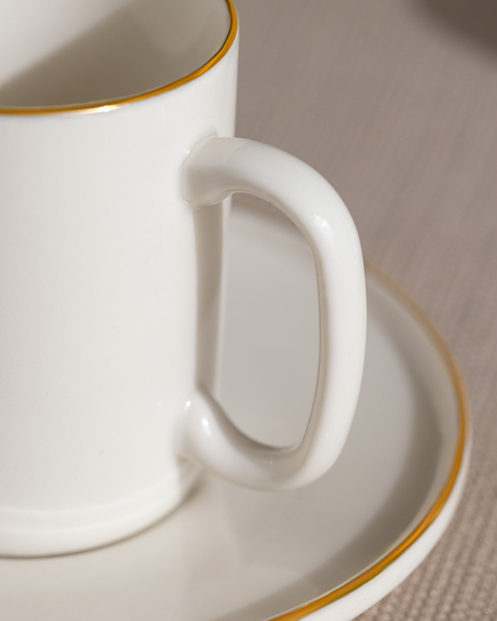 Lumora Set Of 6 Coffee Cups Gold/platinum - Madame Coco JO
