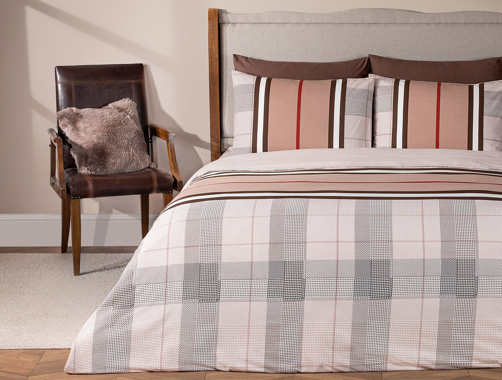 Leeroy Single Size Duvet Cover Set - Ranforce Patterned - Madame Coco JO
