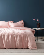 Elicia Double Size Striped Satin Duvet Cover Set - Madame Coco JO