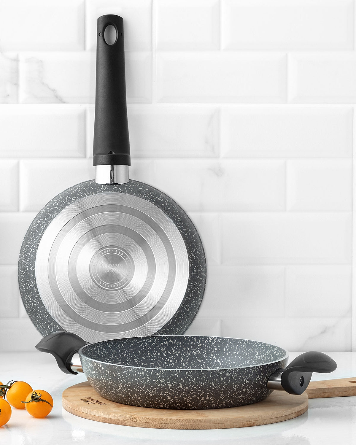Gordes Granite Look Pan And Shallow Pan 2 Pieces - Madame Coco JO