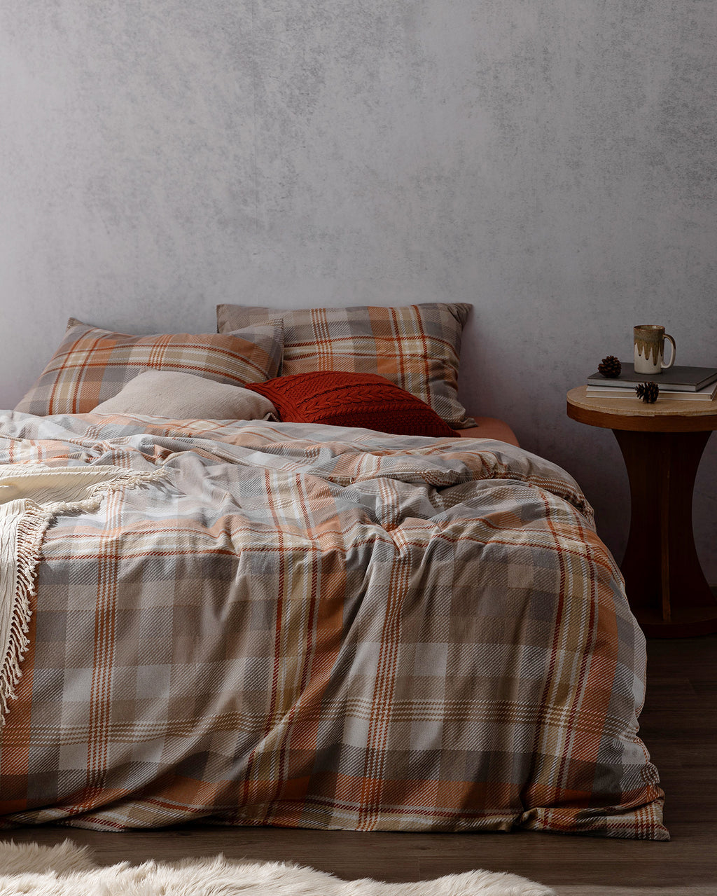 Gustave Super King Flannel Duvet Cover Set - Madame Coco JO