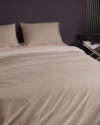 Danton King Size Satin Piping Plain Dye Duvet Cover Set - Madame Coco JO