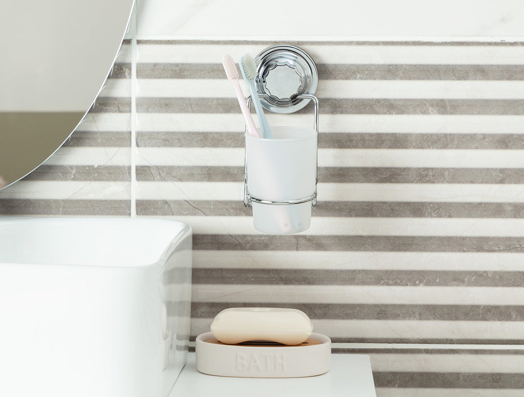 Norme Chrome Vacuum Toothbrush Holder - Madame Coco JO