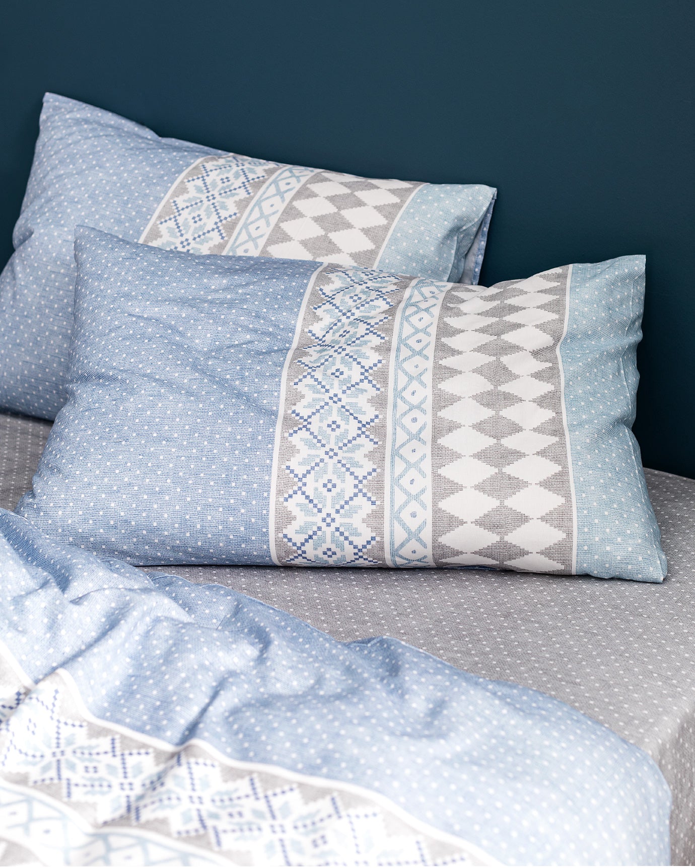 Benoit King Size Duvet Cover Set  - Ranforce Patterned - Madame Coco JO