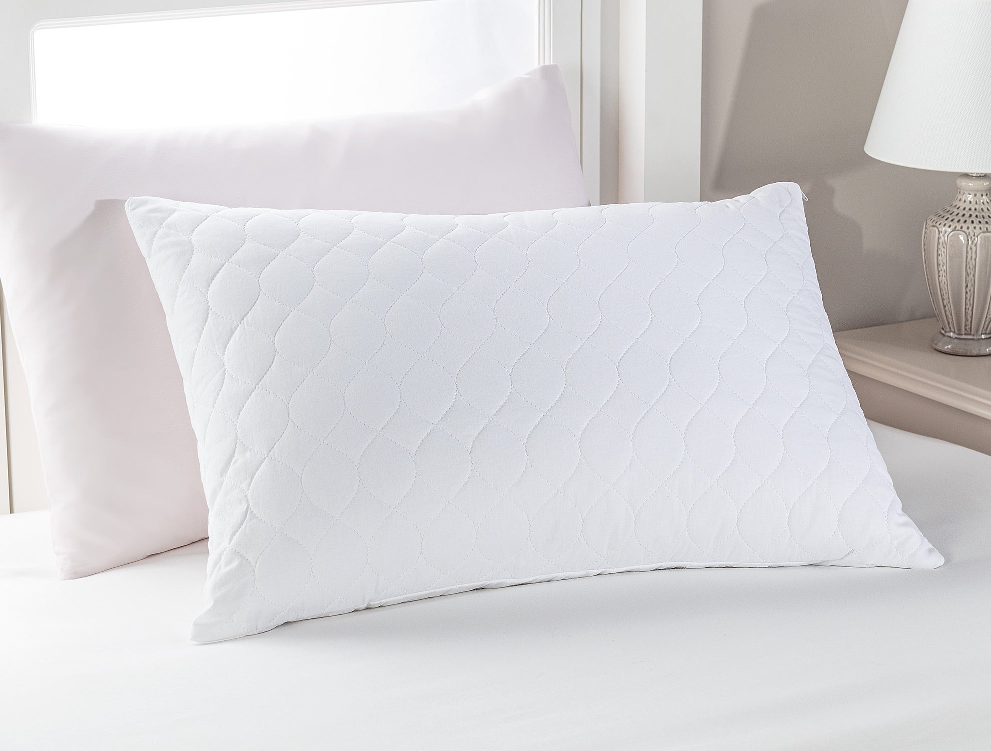 Crispy Cotton Quilted Pillow Protector - Madame Coco JO