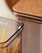 Storage Box With Wooden Lid 2100ml 2pcs - Madame Coco JO