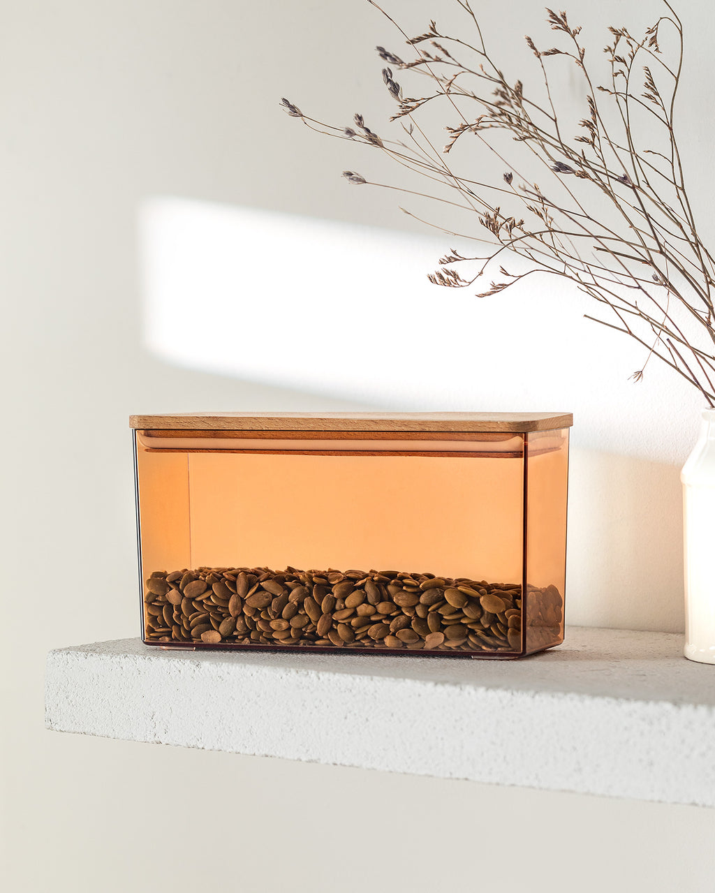 Storage Box With Wooden Lid 1200ml - Madame Coco JO