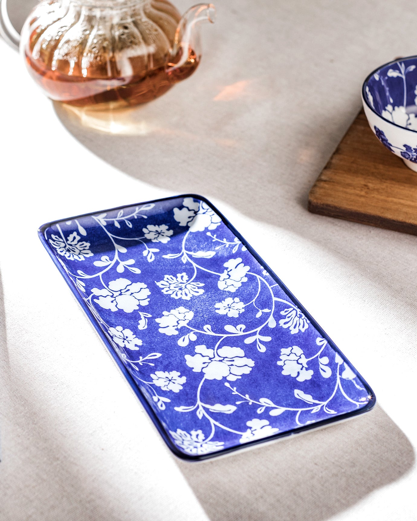 Rêve Bleu Rennes Rectangular Plate - Madame Coco JO