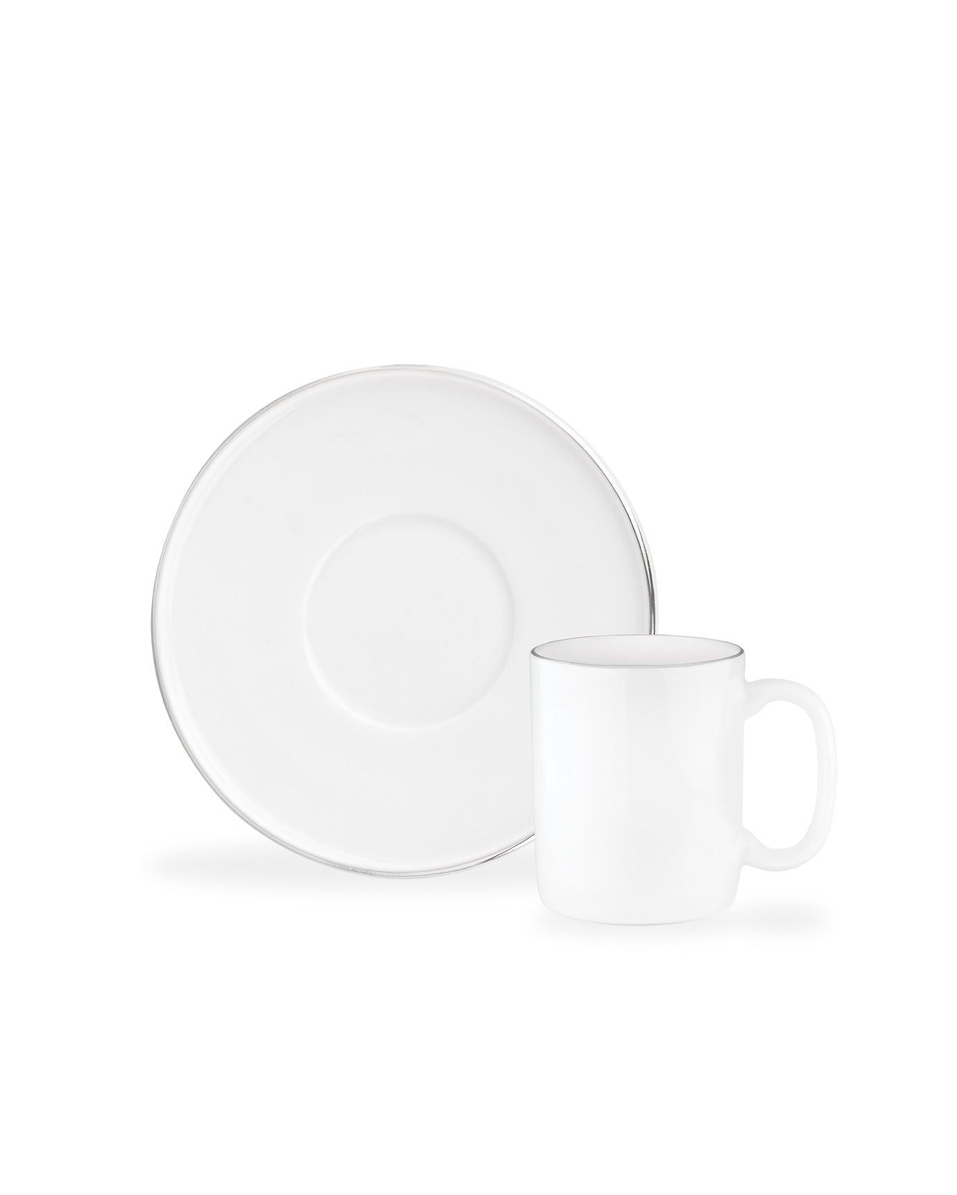 Lumora Set Of 6 Coffee Cups Gold/platinum - Madame Coco JO
