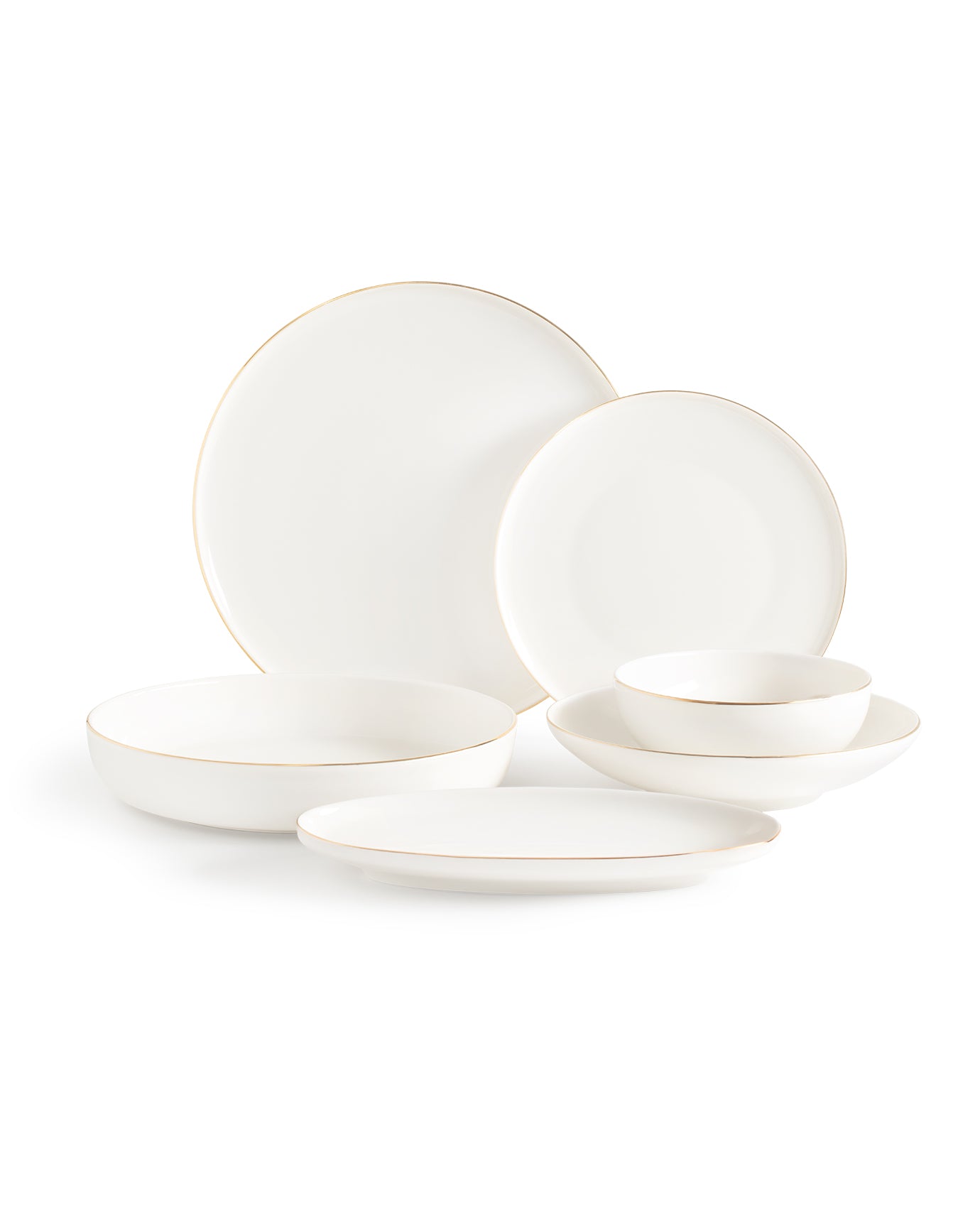 Mirage 27 Piece Dinner Set Gold/platinum - Madame Coco JO