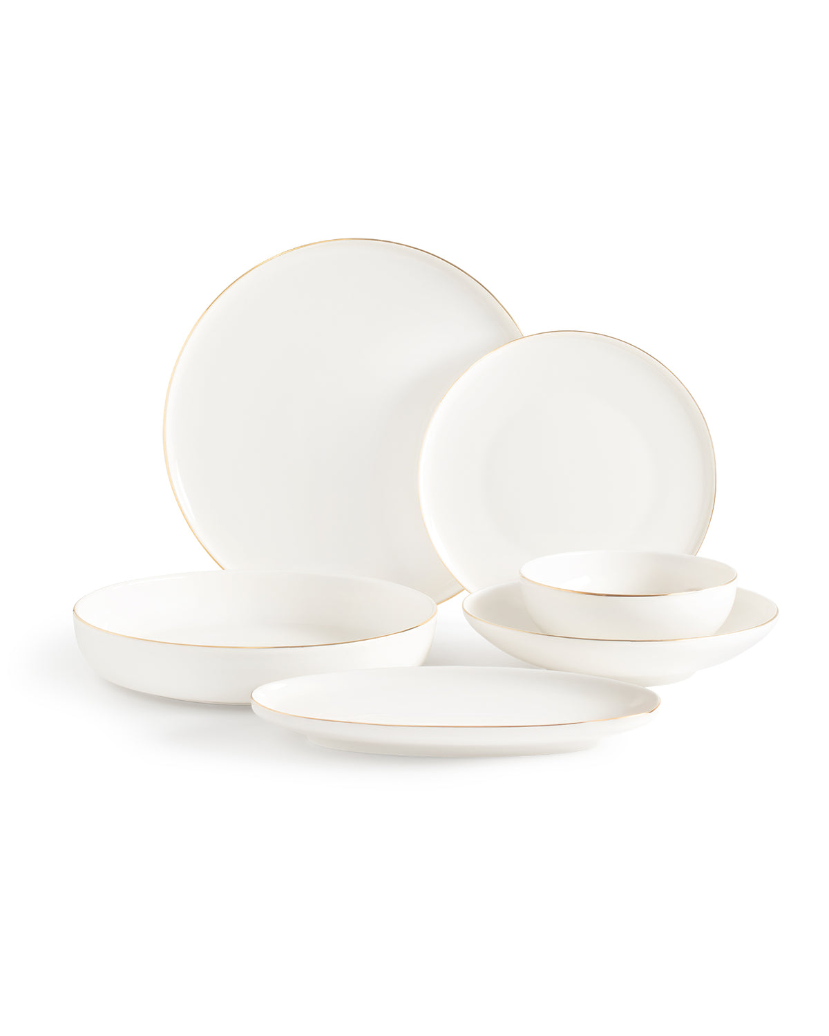 Mirage 27 Piece Dinner Set Gold/platinum - Madame Coco JO