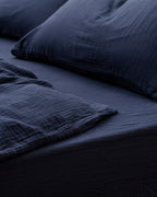 Marla Muslin Double Size Duvet Cover Set - Fitted - Madame Coco JO