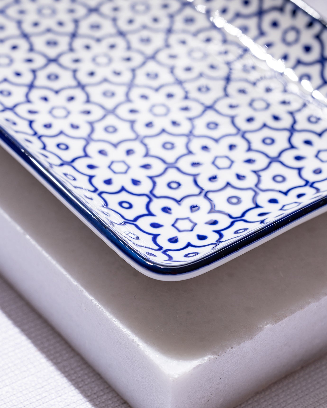Reve Bleu Lucida Rectangular Plate - Madame Coco JO