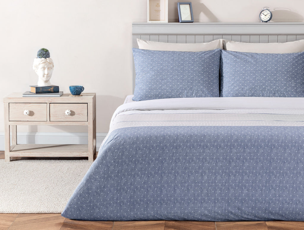 Hugo Single Size Ranforce Duvet Cover Set - Fitted - Madame Coco JO