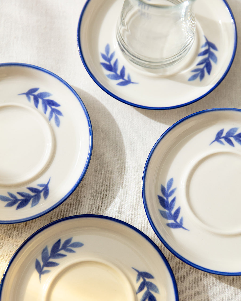 Grand Feuille 6-piece Tea Glass Saucer Set - Madame Coco JO