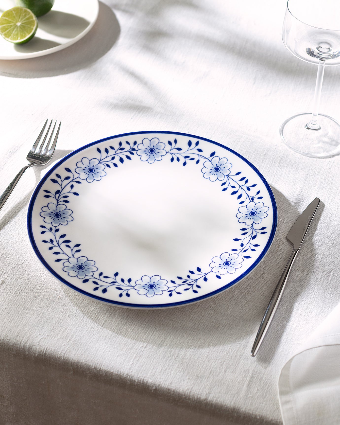Reve Bleu Floral Serving Plate - Madame Coco JO